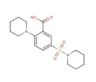 5-(Piperidine-1-sulfonyl)-2-piperidin-1-yl-benzoic acid - chemical structure image
