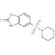 5-(Piperidine-1-sulfonyl)-benzooxazole-2-thiol - chemical structure image