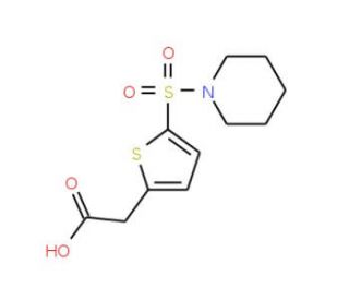 [5-(Piperidine-1-sulfonyl)-thiophen-2-yl]-acetic acid - chemical structure image