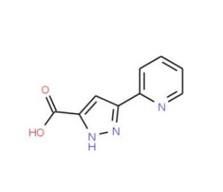 5-Pyridin-2-yl-1H-pyrazole-3-carboxylic acid (CAS 374064-02-5) - chemical structure image