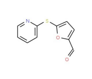 5-(Pyridin-2-ylsulfanyl)-furan-2-carbaldehyde (CAS 709635-68-7) - chemical structure image