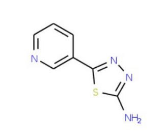 5-Pyridin-3-yl-[1,3,4]thiadiazol-2-ylamine - chemical structure image