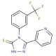 5-Pyridin-3-yl-4-(3-trifluoromethyl-phenyl)-4H-[1,2,4]triazole-3-thiol - chemical structure image
