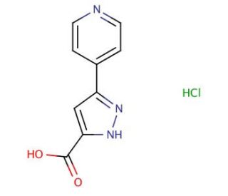 5-Pyridin-4-yl-1(2)H-pyrazole-3-carboxylic acid hydrochloride - chemical structure image