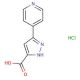 5-Pyridin-4-yl-1(2)H-pyrazole-3-carboxylic acid hydrochloride - chemical structure image