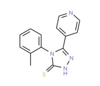 5-Pyridin-4-yl-4-o-tolyl-4H-[1,2,4]triazole-3-thiol (CAS 16629-41-7) - chemical structure image