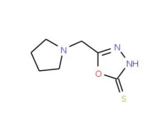 5-(pyrrolidin-1-ylmethyl)-1,3,4-oxadiazole-2-thiol - chemical structure image