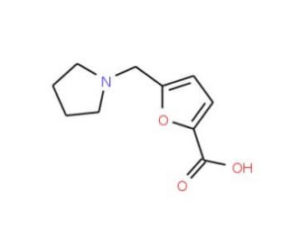 5-Pyrrolidin-1-ylmethyl-furan-2-carboxylic acid (CAS 400750-49-4) - chemical structure image
