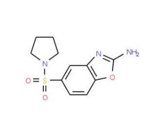 5-(pyrrolidin-1-ylsulfonyl)-1,3-benzoxazol-2-amine - chemical structure image