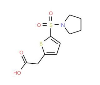 [5-(Pyrrolidine-1-sulfonyl)-thiophen-2-yl]-acetic acid - chemical structure image