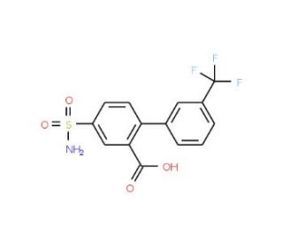5-sulfamoyl-2-[3-(trifluoromethyl)phenyl]benzoic acid - chemical structure image