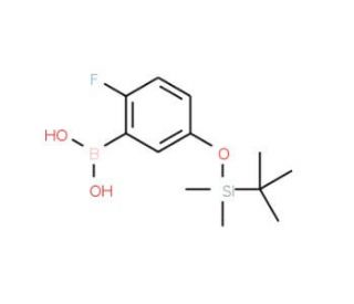 5-(t-Butyldimethylsilyloxy)-2-fluorophenylboronic acid (CAS 1150114-53-6) - chemical structure image