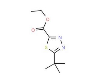 5-tert-Butyl-1,3,4-thiadiazole-2-carboxylic acid ethyl ester (CAS 507476-05-3) - chemical structure image