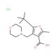 5-tert-Butyl-2-methyl-4-morpholin-4-ylmethyl-furan-3-carboxylic acid hydrochloride - chemical structure image