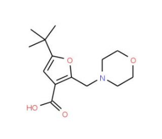 5-tert-Butyl-2-morpholin-4-ylmethyl-furan-3-carboxylic acid - chemical structure image