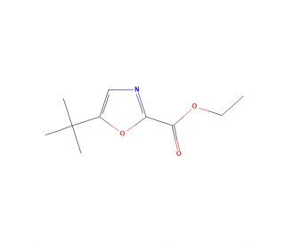 5-tert-Butyl-2-oxazolecarboxylic Acid Ethyl Ester (CAS 33123-71-6) - chemical structure image