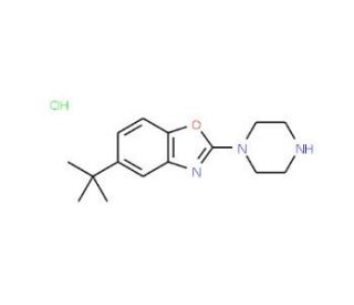 5-tert-Butyl-2-piperazin-1-yl-1,3-benzoxazole hydrochloride - chemical structure image
