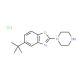5-tert-Butyl-2-piperazin-1-yl-1,3-benzoxazole hydrochloride - chemical structure image