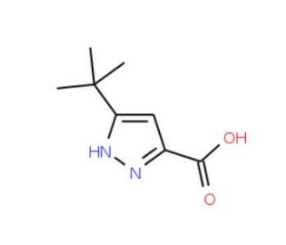 5-tert-Butyl-2H-pyrazole-3-carboxylic acid (CAS 83405-71-4) - chemical structure image