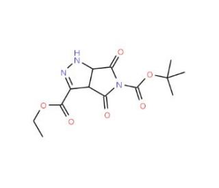 5-(tert-Butyl) 3-ethyl 4,6-dioxo-3a,4,6,6a-tetrahydropyrrolo[3,4-c]pyrazole-3,5(1H)-dicarboxylate - chemical structure image