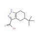 5-tert-Butyl-4,5,6,7-tetrahydro-1H-indazole-3-carboxylic acid (CAS 650603-95-5) - chemical structure image