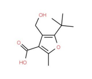 5-tert-Butyl-4-hydroxymethyl-2-methyl-furan-3-carboxylic acid (CAS 462068-43-5) - chemical structure image