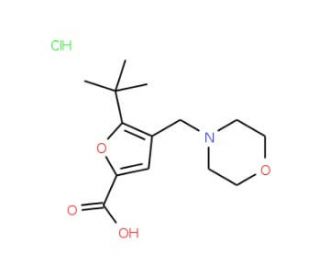 5-tert-Butyl-4-morpholin-4-ylmethyl-furan-2-carboxylic acid hydrochloride - chemical structure image