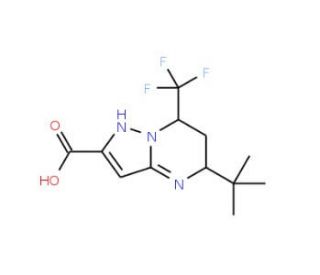 5-tert-Butyl-7-trifluoromethyl-4,5,6,7-tetrahydro-pyrazolo[1,5-a]pyrimidine-2-carboxylic acid (CAS 436088-41-4) - chemical st