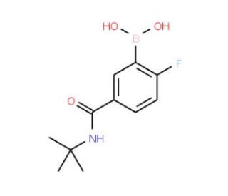 5-(tert-Butylcarbamoyl)-2-fluorobenzeneboronic acid (CAS 874289-51-7) - chemical structure image