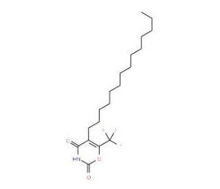 5-Tetradecyl-6-trifluoromethyl[1,3]oxazine-2,4-dione - chemical structure image