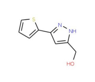 [5-(Thien-2-yl)-1H-pyrazol-3-yl]methanol (CAS 852228-02-5) - chemical structure image