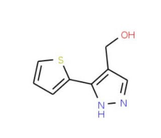 (5-Thien-2-yl-1H-pyrazol-4-yl)methanol - chemical structure image