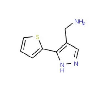 (5-Thien-2-yl-1H-pyrazol-4-yl)methylamine - chemical structure image