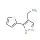 (5-Thien-2-yl-1H-pyrazol-4-yl)methylamine - chemical structure image