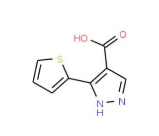 5-Thien-2-yl-1H-pyrazole-4-carboxylic acid - chemical structure image