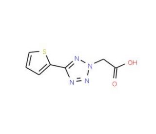 (5-thien-2-yl-2H-tetrazol-2-yl)acetic acid (CAS 36855-10-4) - chemical structure image
