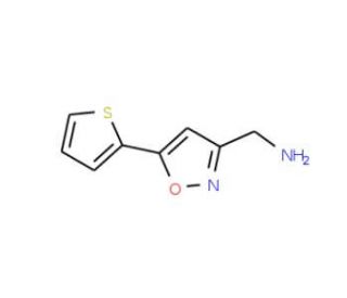 (5-Thien-2-ylisoxazol-3-yl)methylamine (CAS 852180-45-1) - chemical structure image