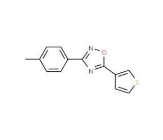 5-(Thiophen-3-yl)-3-p-tolyl-1,2,4-oxadiazole (CAS 1133116-13-8) - chemical structure image