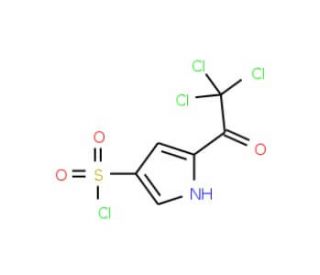 5-(trichloroacetyl)-1H-pyrrole-3-sulfonyl chloride (CAS 867330-05-0) - chemical structure image