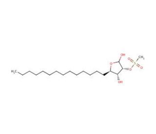 5-Tridecyl-5-deoxy-D-ribofuranose 2-O-Methanesulfonate - chemical structure image