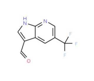 5-(Trifluoromethyl)-1H-pyrrolo[2,3-b]pyridine-3-carbaldehyde (CAS 1135283-53-2) - chemical structure image