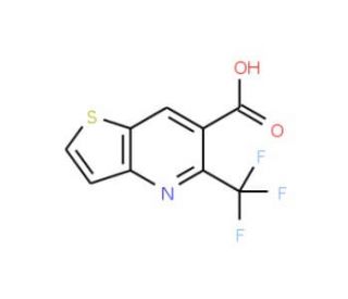 5-(Trifluoromethyl)thieno[3,2-b]pyridine-6-carboxylic acid (CAS 243977-22-2) - chemical structure image