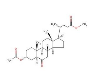 5&alpha;-Cholanic acid-3&alpha;-ol-6-one 3-acetate methyl ester (CAS 2616-79-7) - chemical structure image
