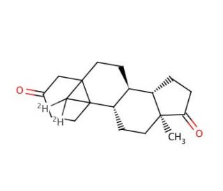 5&beta;,19-Cycloandrostane-3,17-dione-d2 (CAS 71995-57-8) - chemical structure image