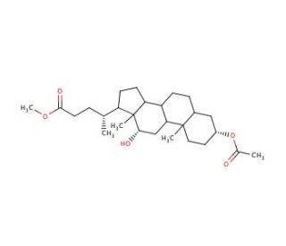 5&beta;-Cholanic acid-3&alpha;,12&alpha;-diol 3-acetate methyl ester (CAS 27240-83-1) - chemical structure image