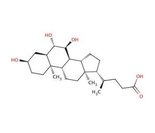 5&beta;-Cholanic acid-3&alpha;,6&beta;,7&alpha;-triol - chemical structure image