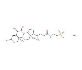 5&beta;-Cholanic acid-3&alpha;, 6&beta;, 7&alpha;,-triol N-(2-sulphoethyl)-amide sodium salt - chemical structure image