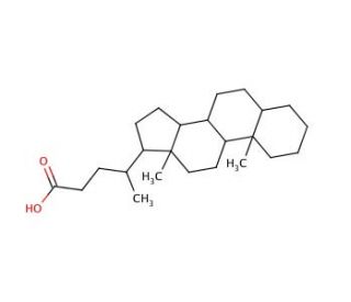 5&beta;-Cholanic acid (CAS 546-18-9) - chemical structure image