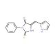 (5E)-2-Mercapto-3-phenyl-5-(1H-pyrrol-2-ylmethylene)-3,5-dihydro-4H-imidazol-4-one - chemical structure image