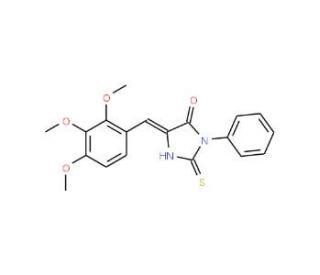 (5E)-2-Mercapto-3-phenyl-5-(2,3,4-trimethoxybenzylidene)-3,5-dihydro-4H-imidazol-4-one - chemical structure image